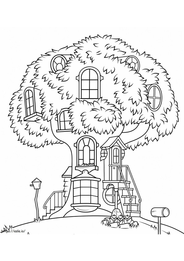 Berenstain Ayıları Ağaç Evi boyama