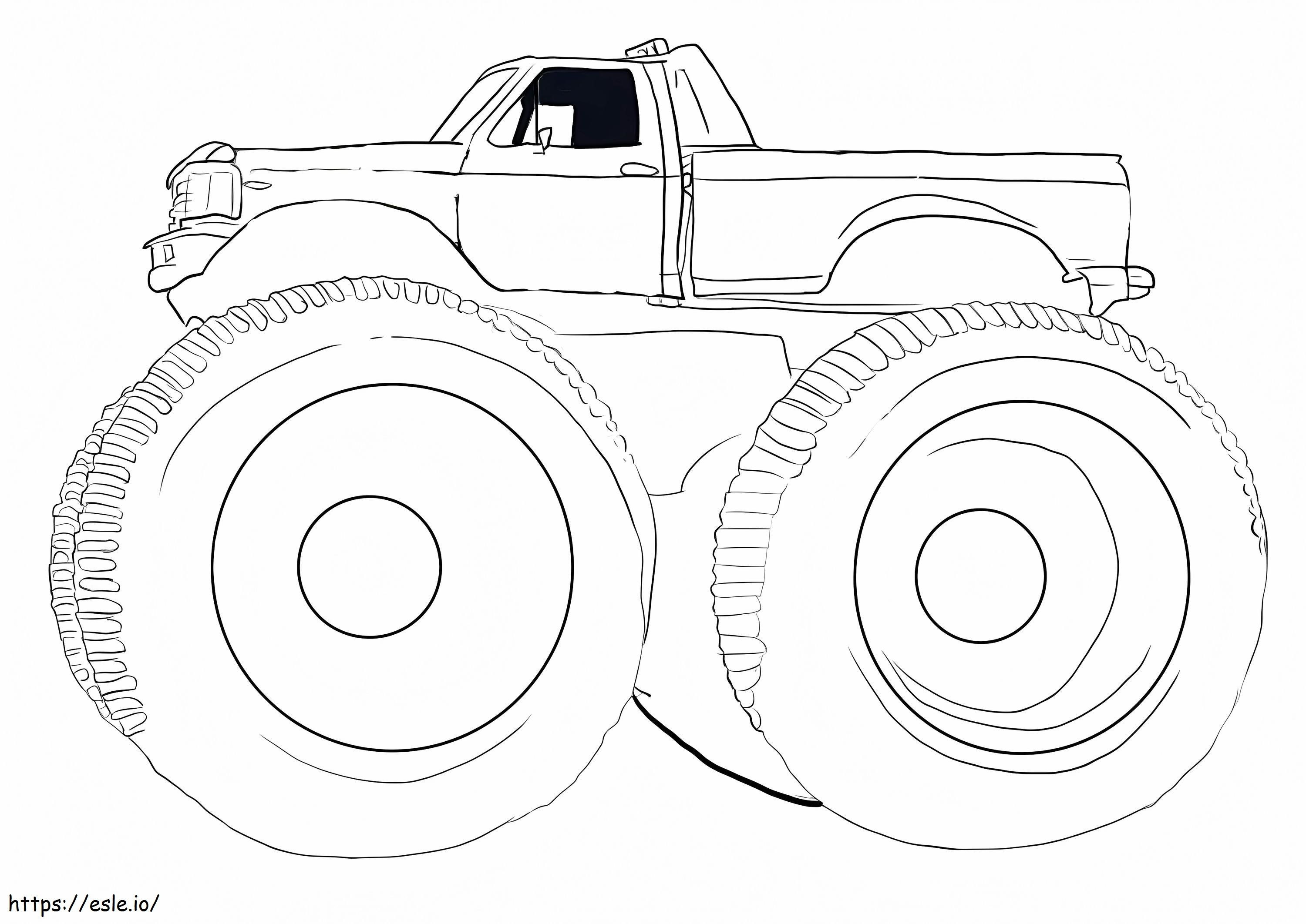 Crazy Monster Truck coloring page