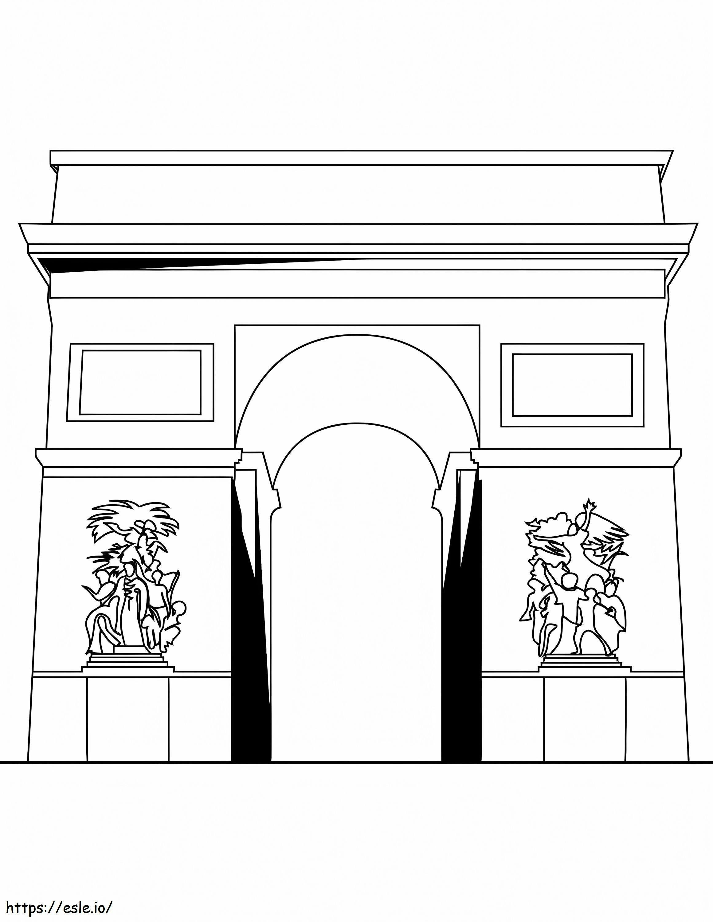 Coloriage Arc de Triomphe à imprimer dessin