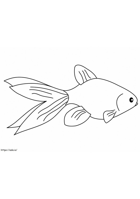普通の金魚 ぬりえ - 塗り絵