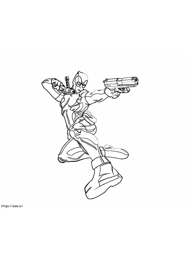 Coloriage Deadpool est Tan génial à imprimer dessin