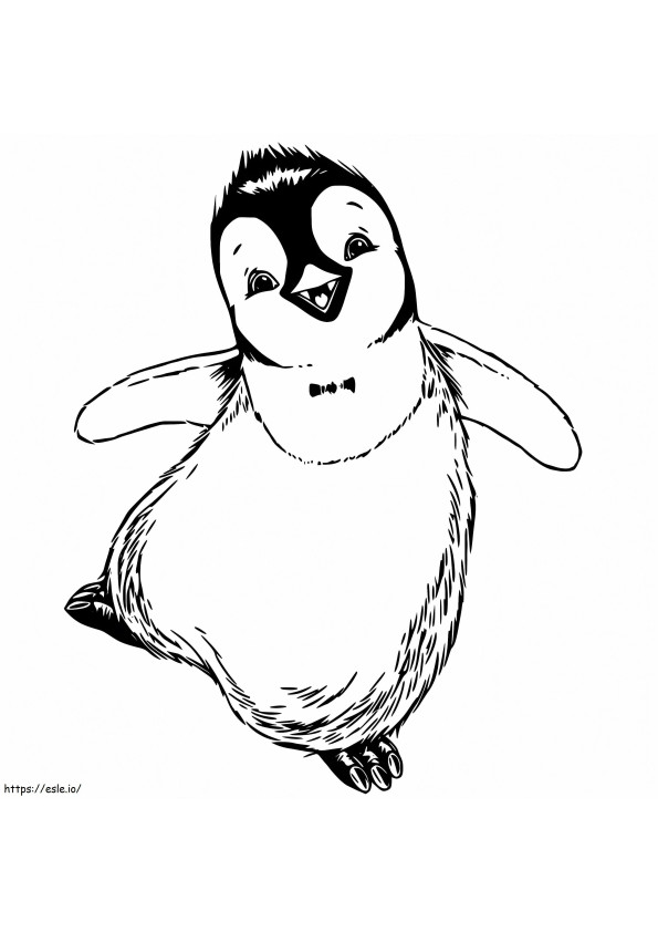 Pinguim Erik fofo para colorir