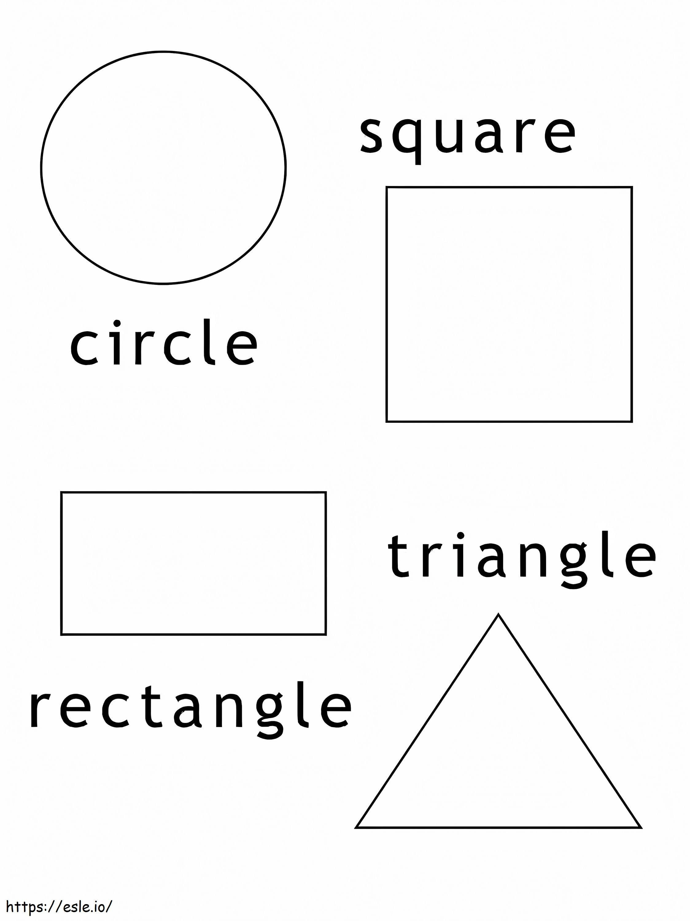 Bentuk Geometris Dasar Gambar Mewarnai
