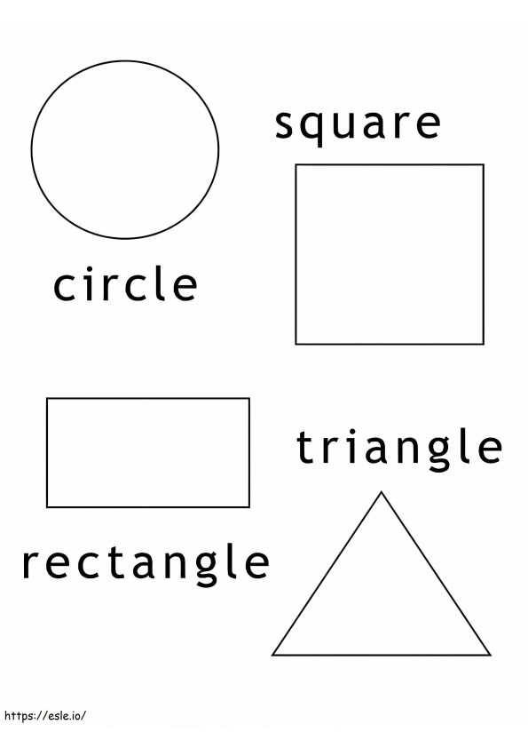 Grundlegende geometrische Formen ausmalbilder