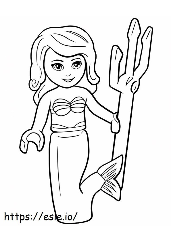 Lego Mermaid coloring page