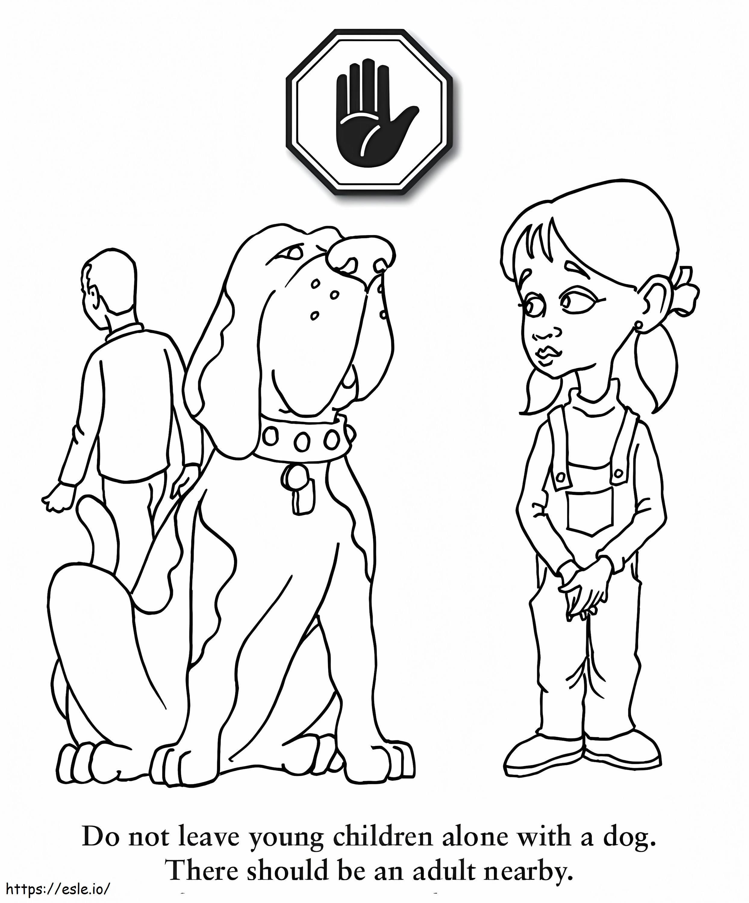 Coloriage Sécurité des chiens 1 à imprimer dessin