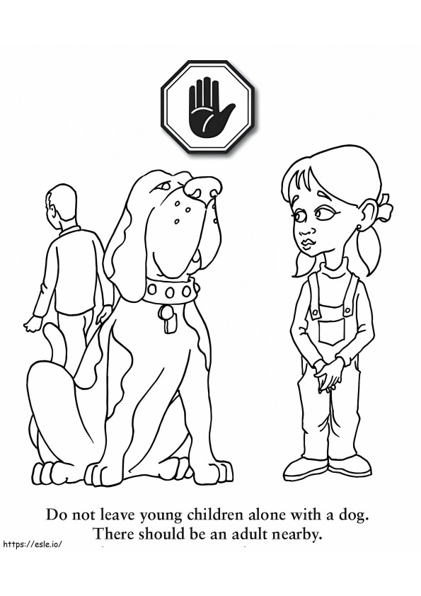 Dog Safety 1 coloring page