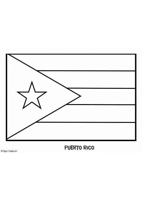 Flaga Portoryko kolorowanka