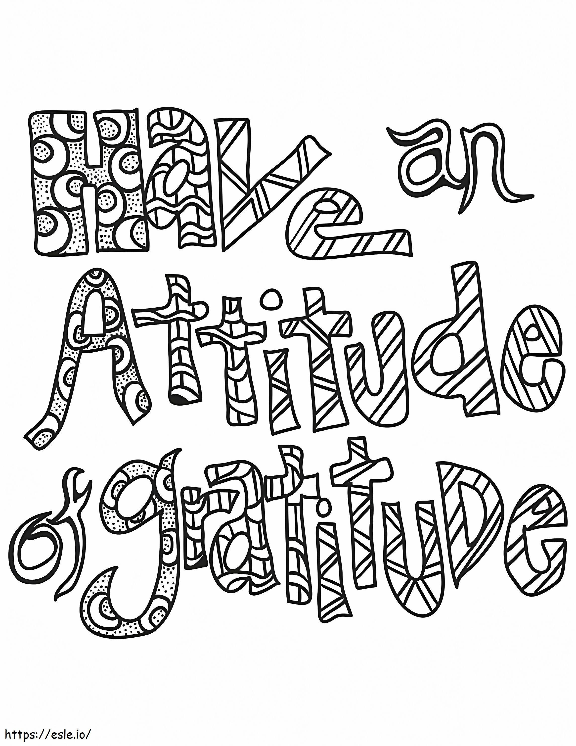 Have An Attitude Of Gratitude coloring page