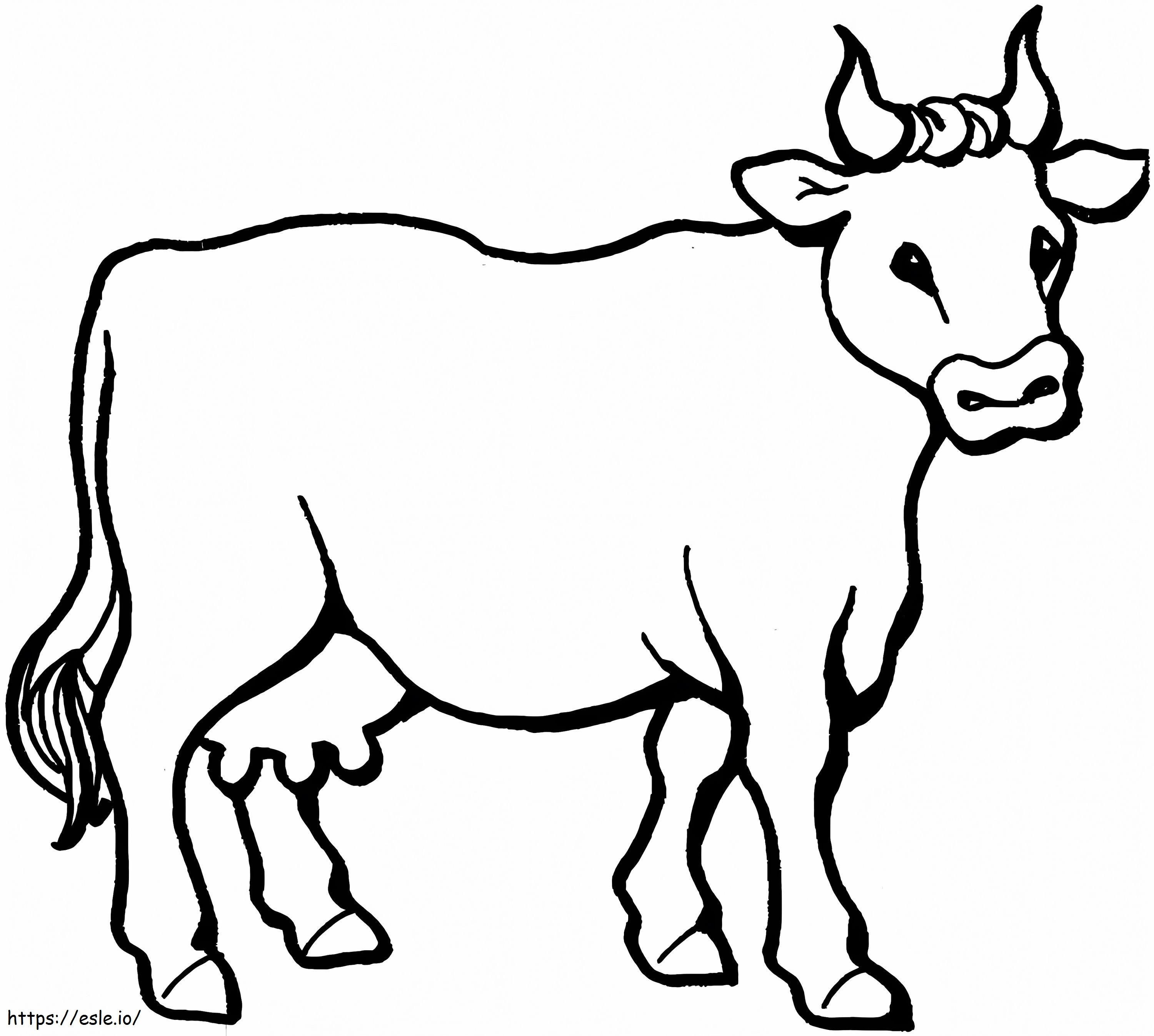 Vaca imprimabilă gratuită de colorat