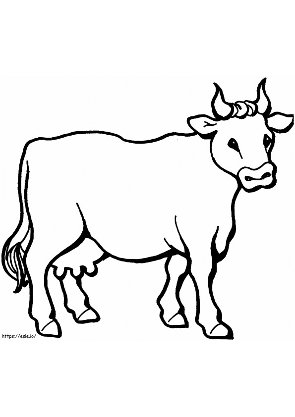Vaca imprimabilă gratuită de colorat