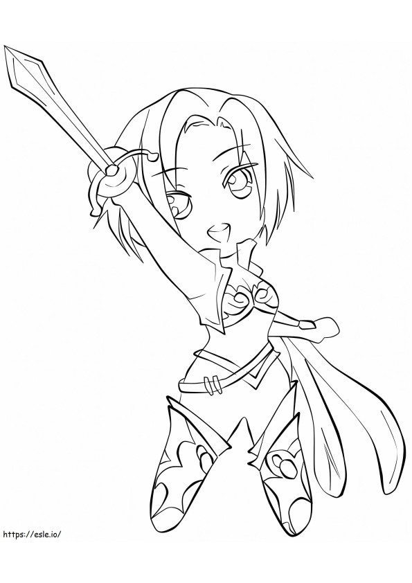 1560846978 Chibi Fiora A4 coloring page
