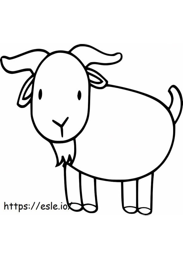 Coloriage Chèvre facile à imprimer dessin