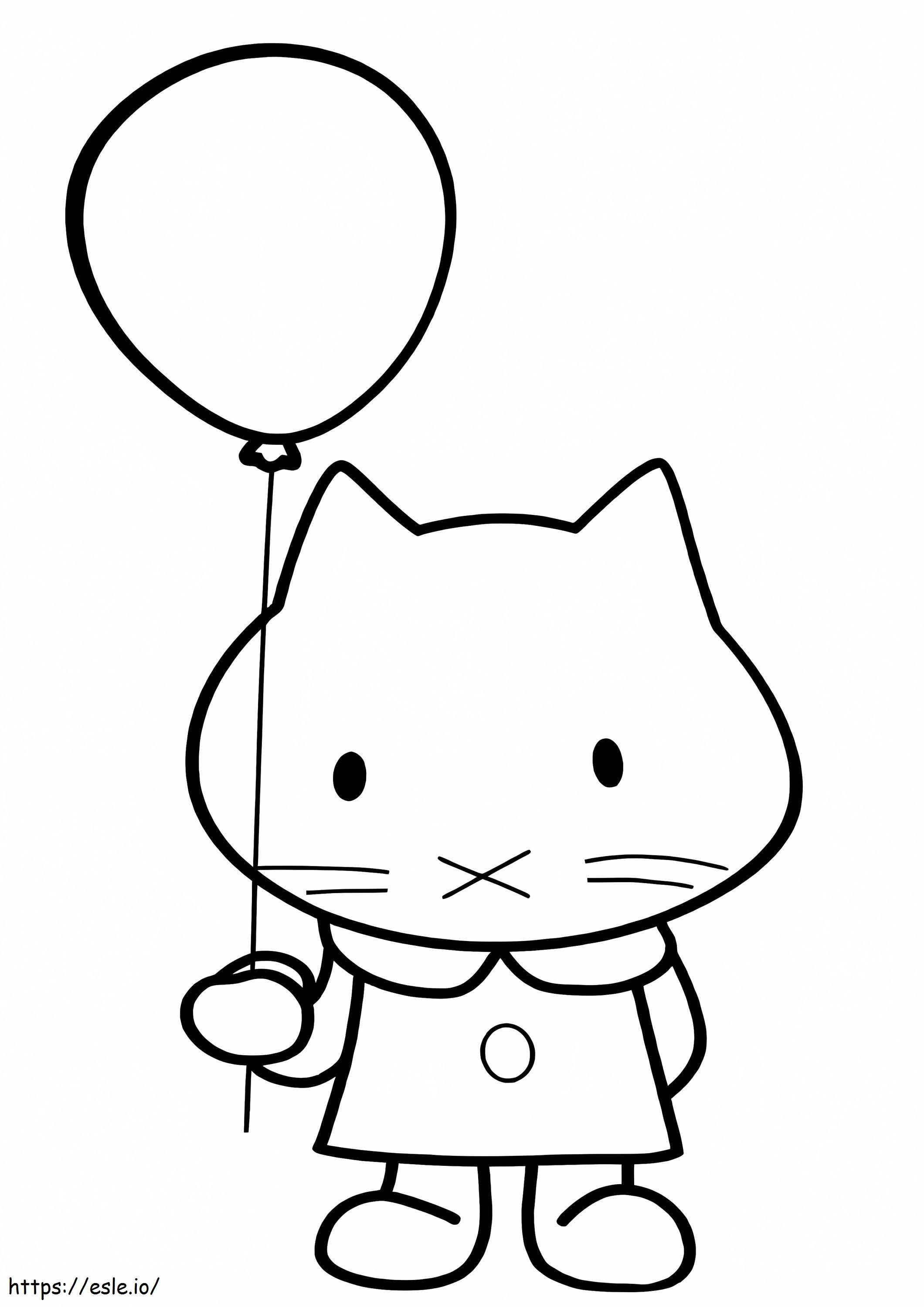 Musti And Balloon coloring page