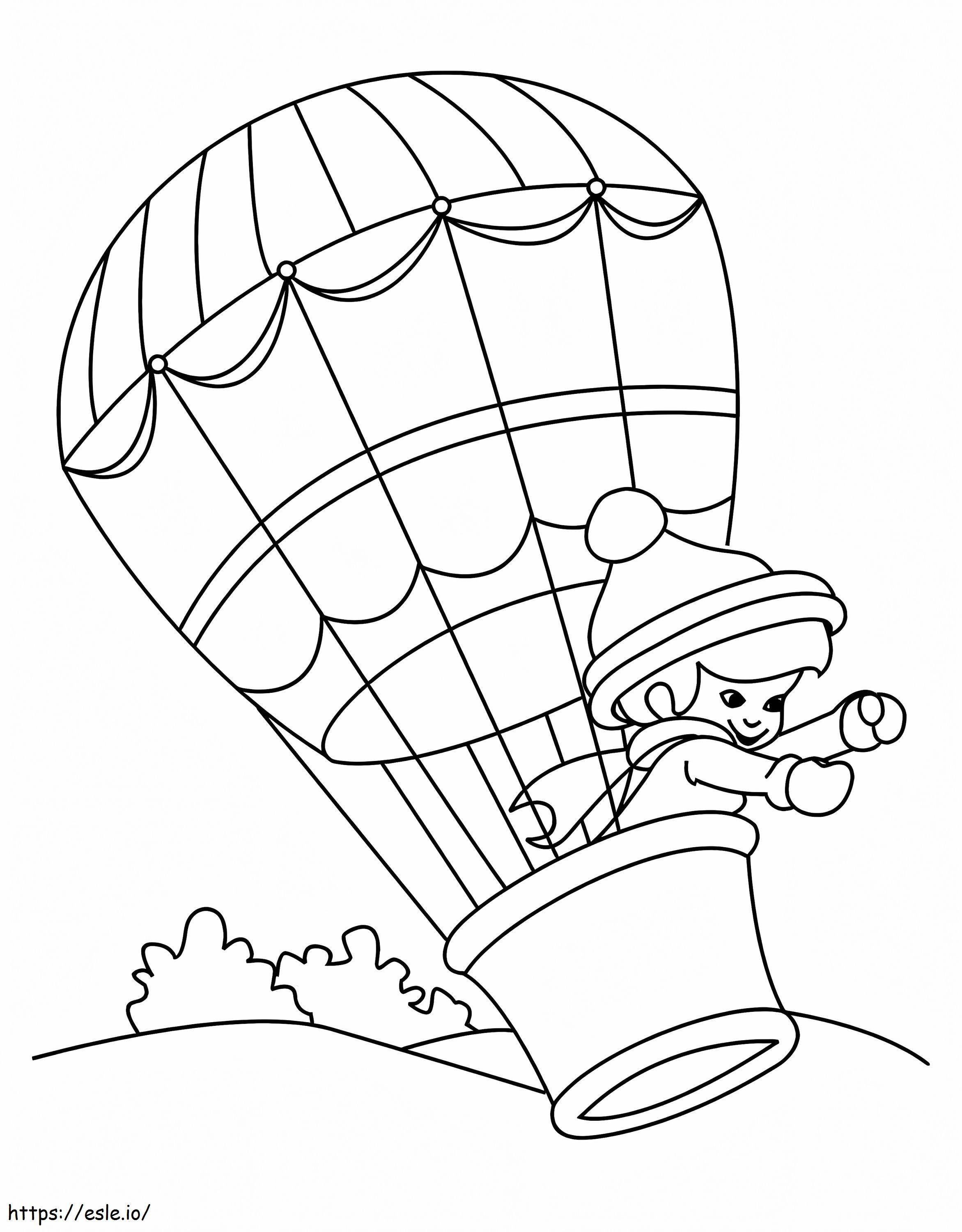 Zwykły balon na ogrzane powietrze 3 kolorowanka