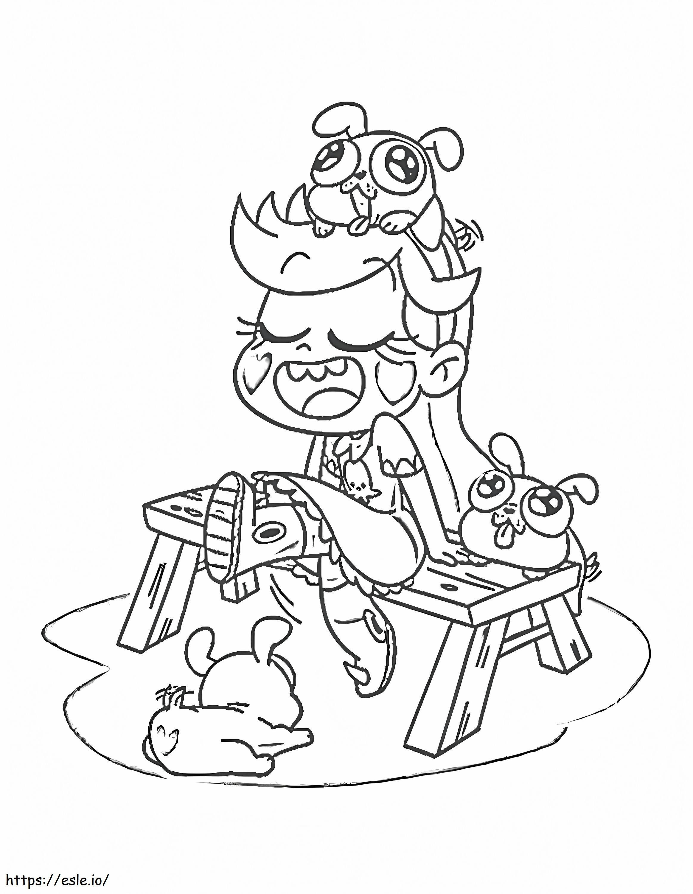 Cute Star Butterfly coloring page