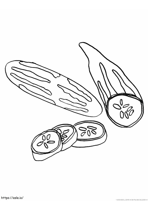 Two Cucumber coloring page