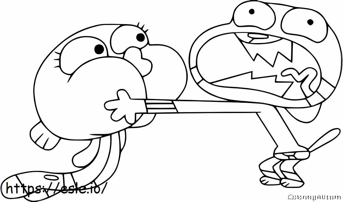 Darwin Fighting coloring page