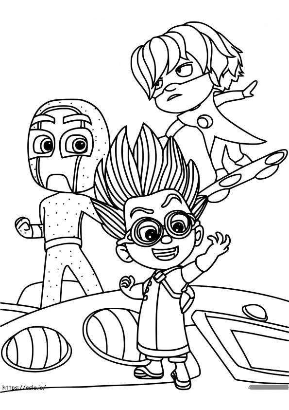 Villains From PJ Masks coloring page