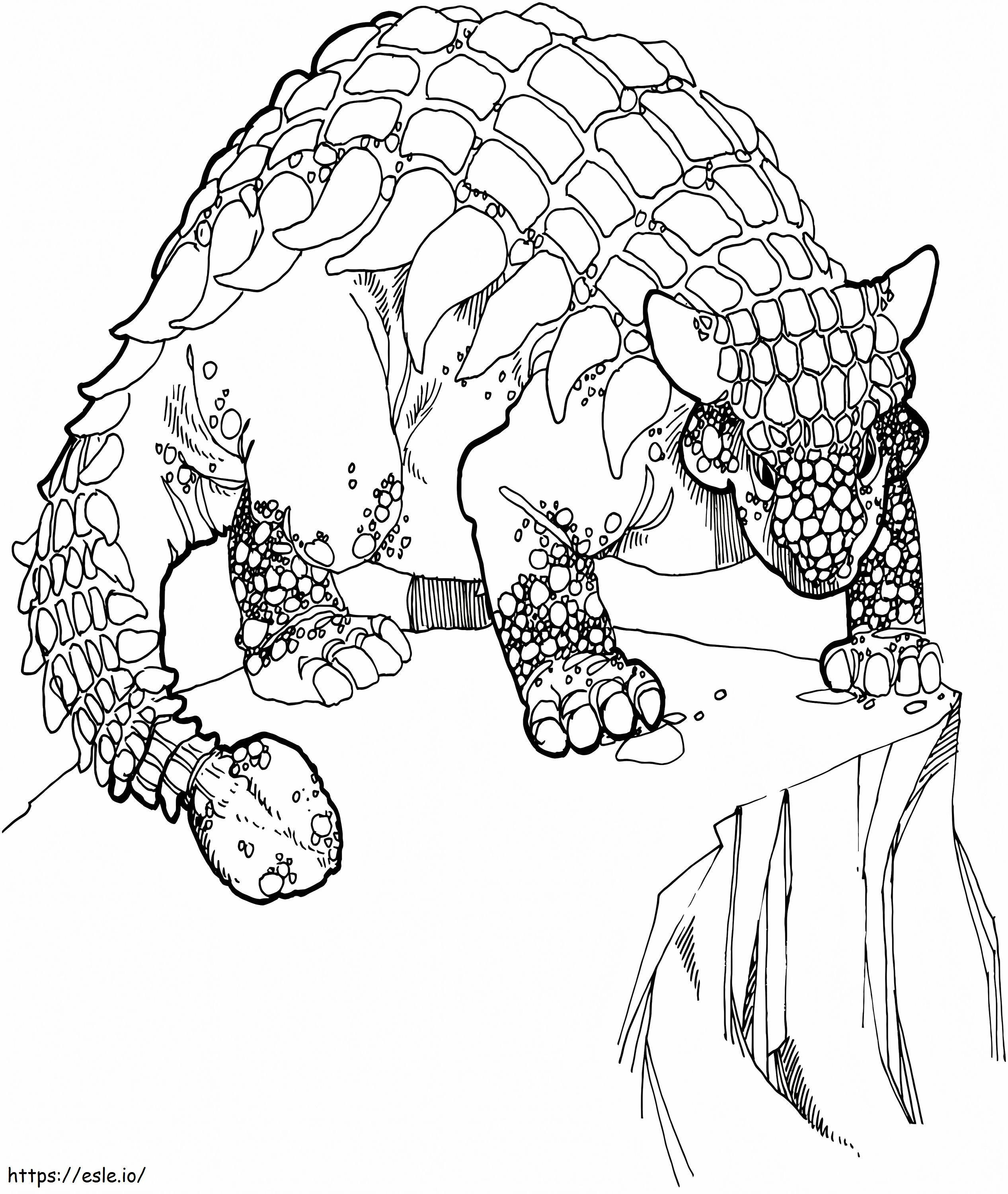 Ankylosaure coloring page