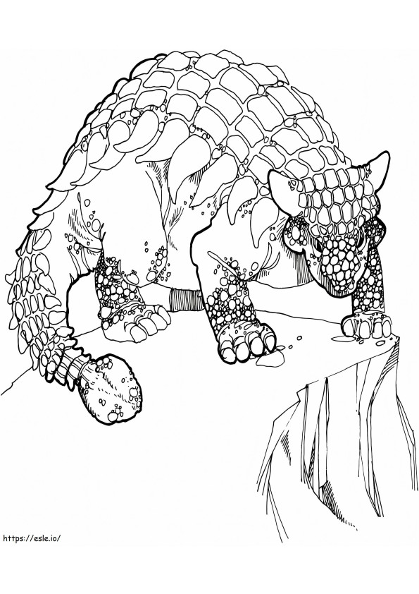 Ankylosaure coloring page