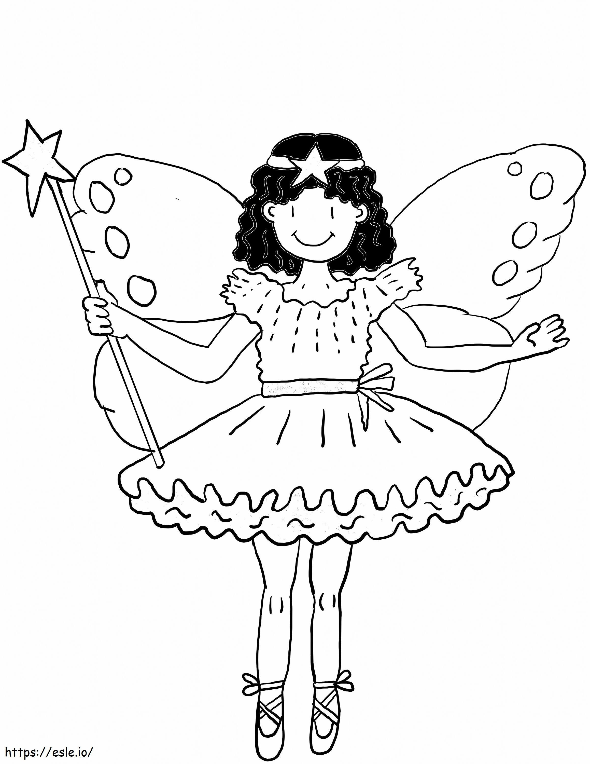 Christmas Fairy coloring page