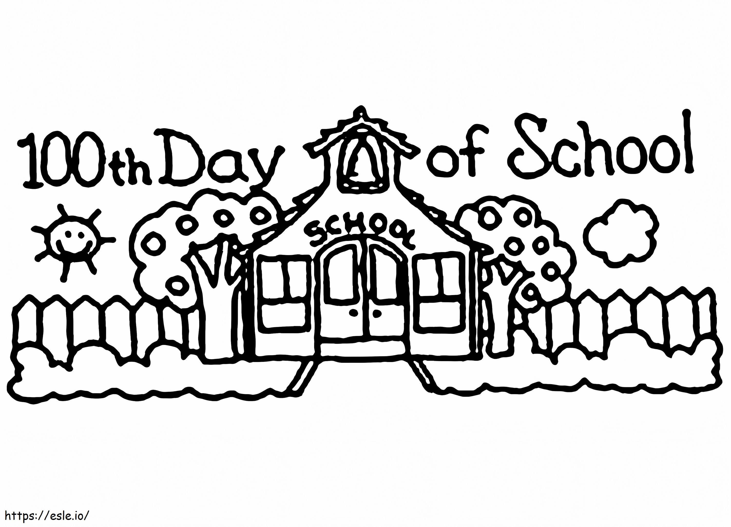 Wydrukuj 100. dzień szkoły kolorowanka
