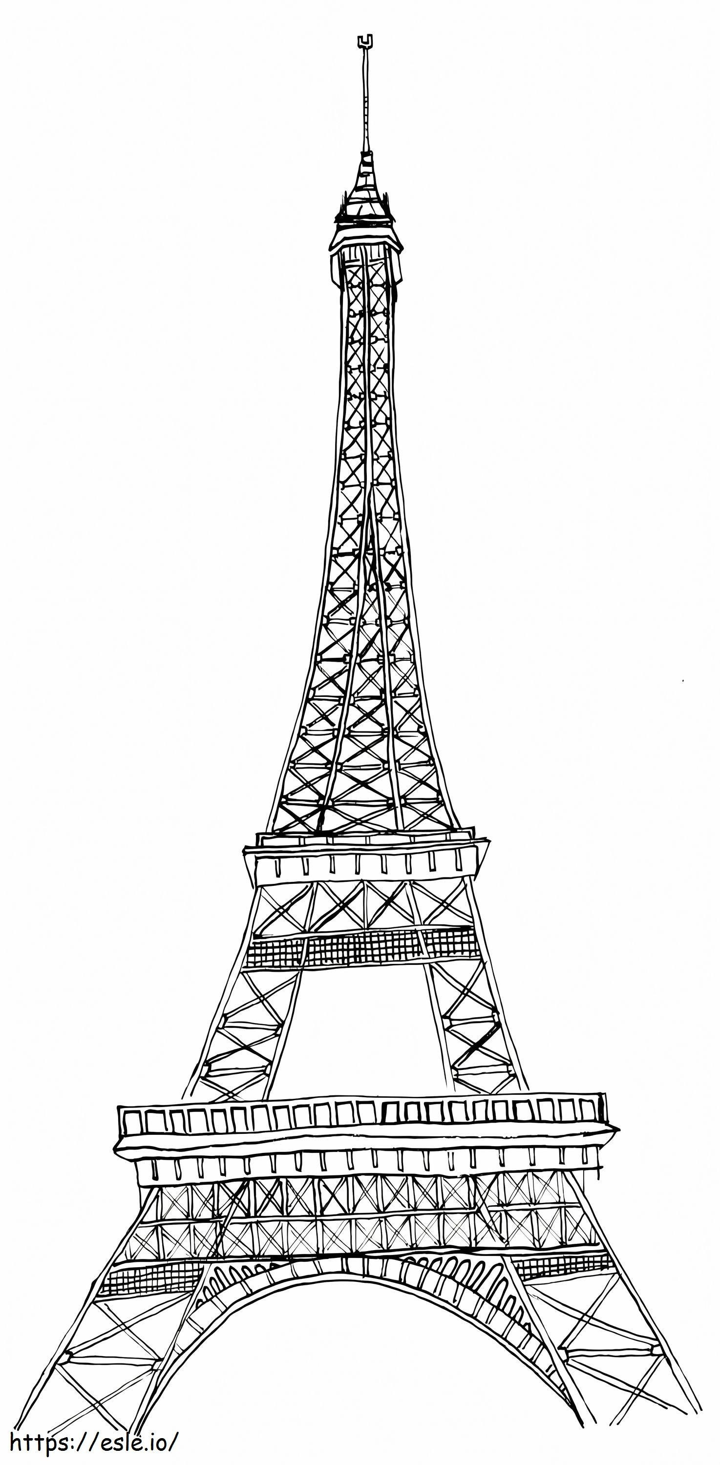 Torre Eiffel 20 para colorir