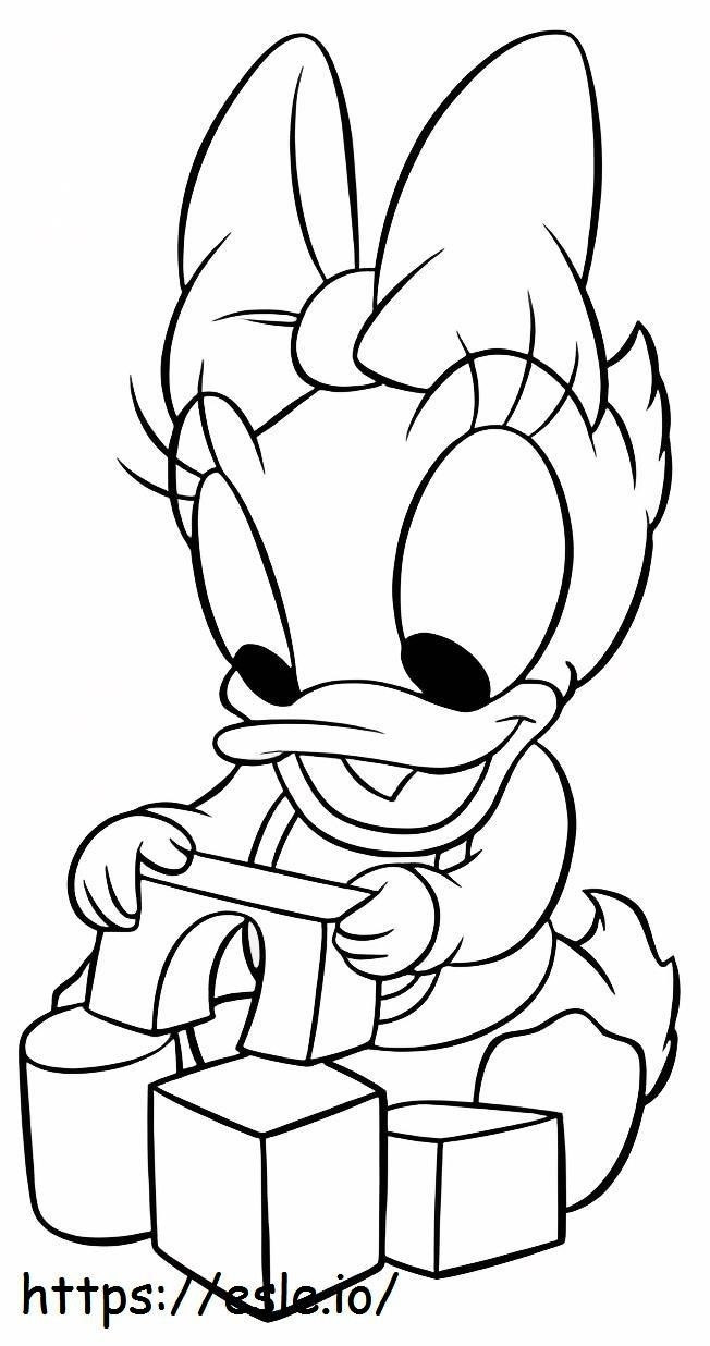 Coloriage Jeu de jeu bébé Daisy Duck à imprimer dessin