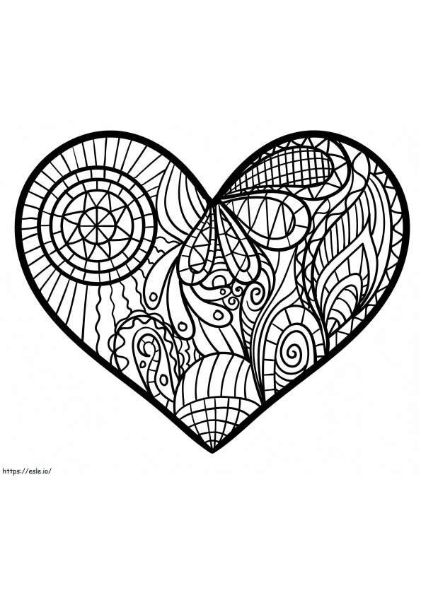 Awesome Heart coloring page