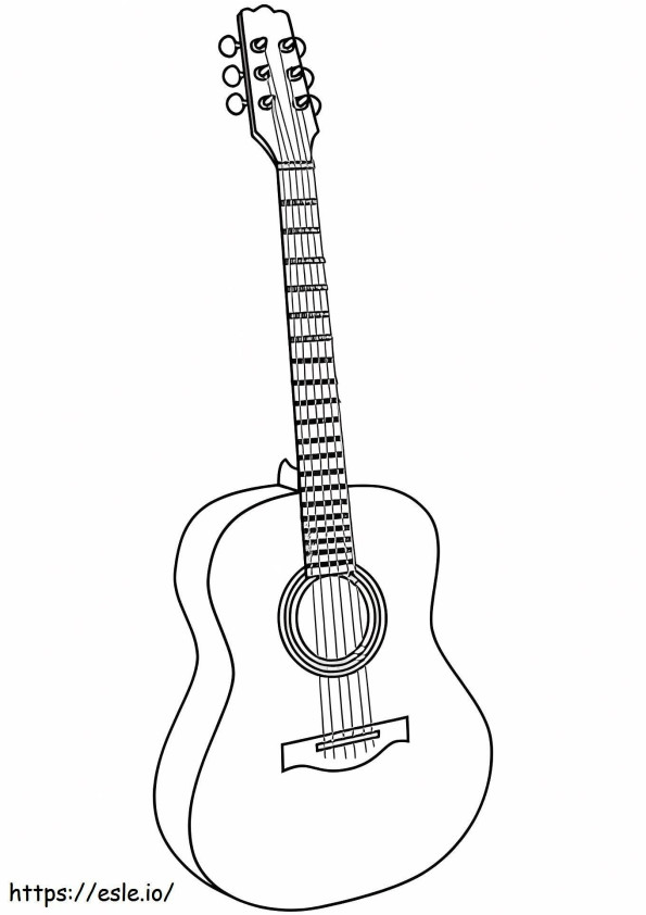 Guitarra Básica para colorir