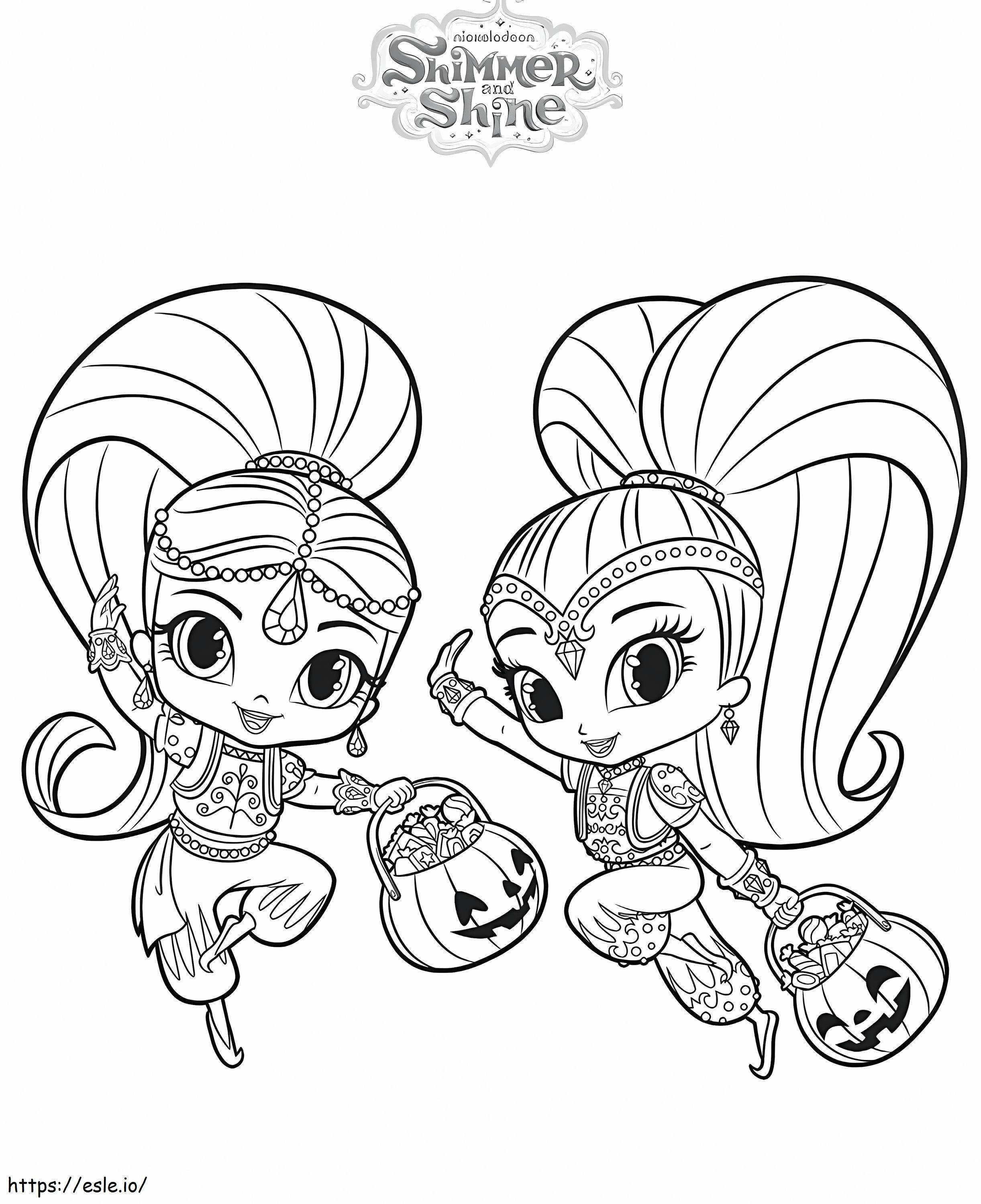 1571706246_Shimmer And Shine Go Trick Treating E1516281920325 834X1024 1 coloring page