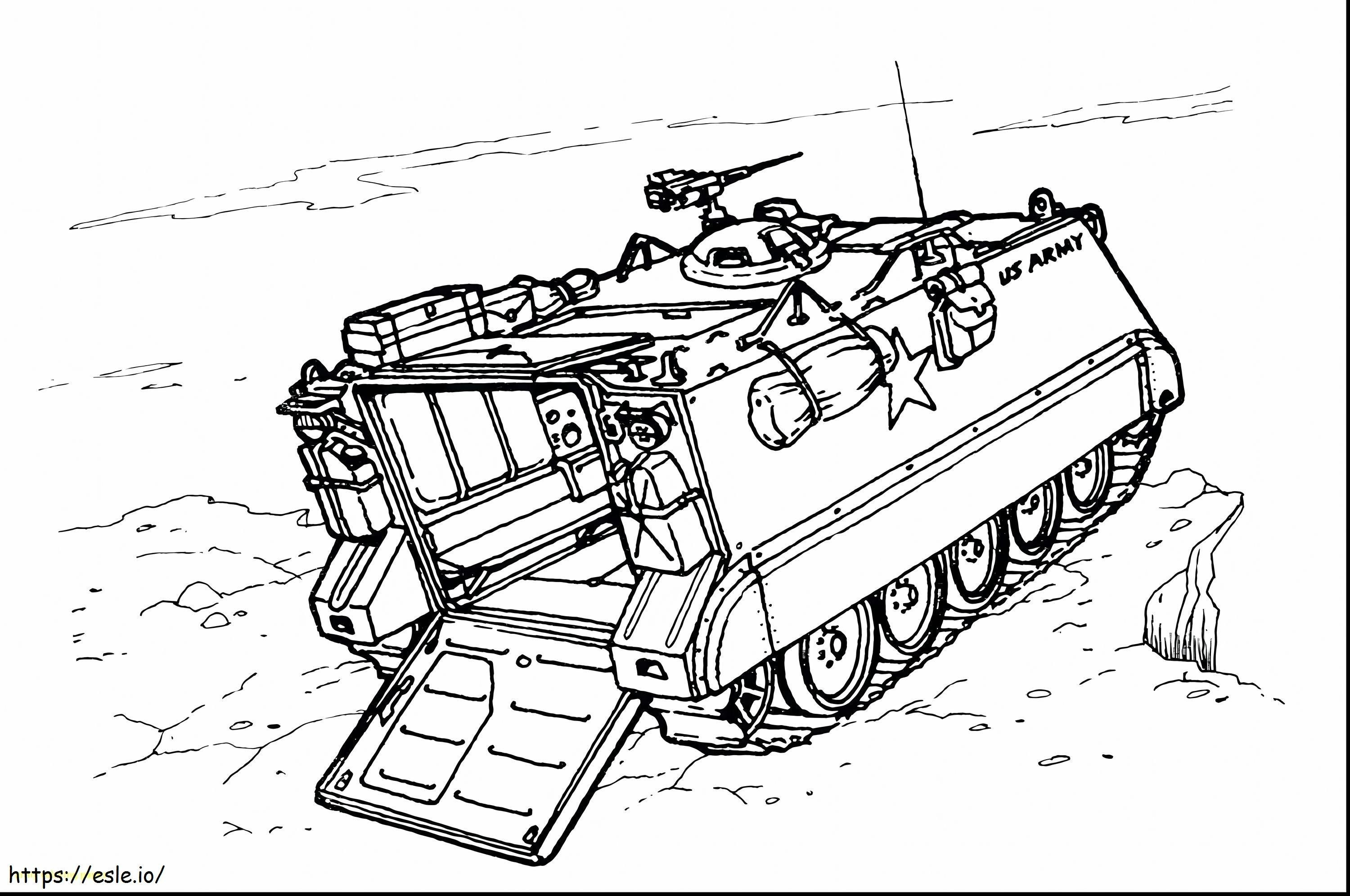 水陸両用戦車 ぬりえ - 塗り絵
