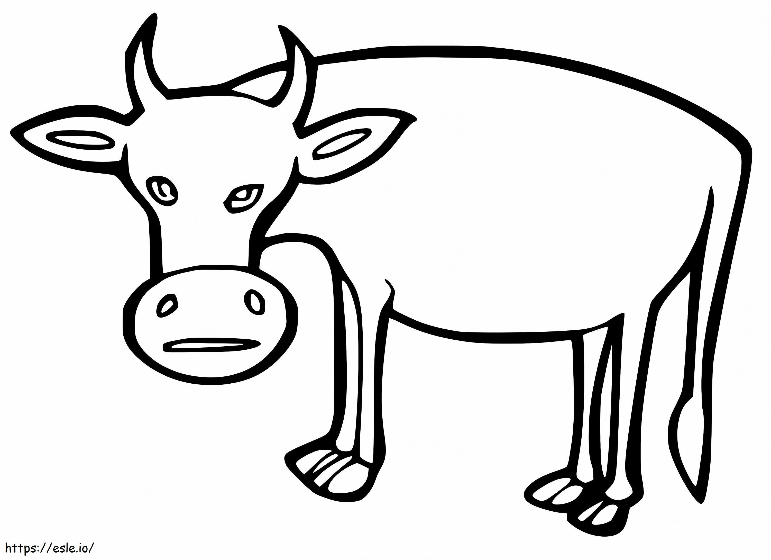 A Simple Bull coloring page