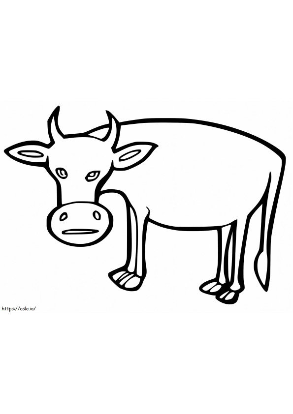 A Simple Bull coloring page