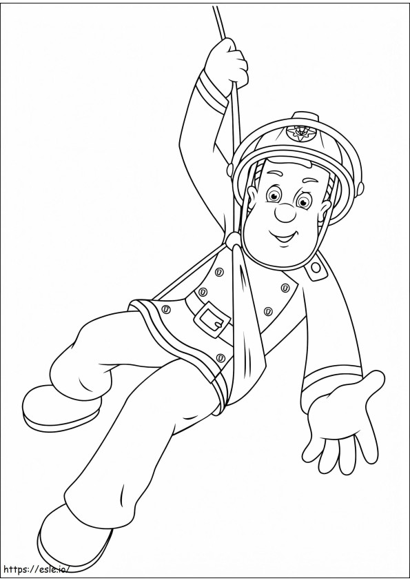 Awesome Fireman Sam coloring page