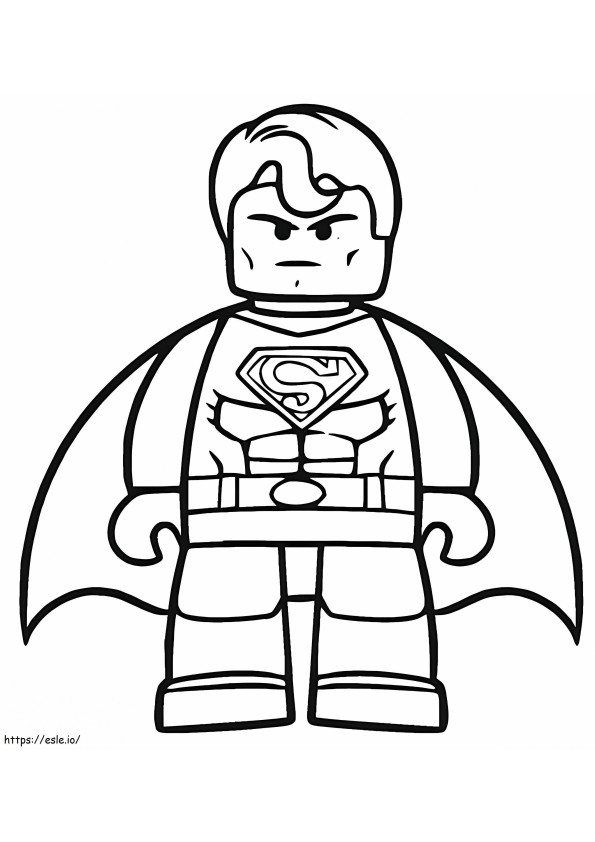 Güler yüzlü Lego Süpermen boyama