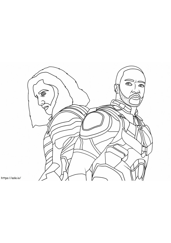 The Falcon And The Winter Soldier 1 coloring page