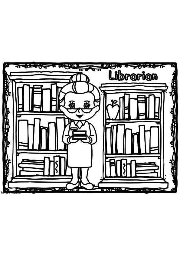 Librarian 9 coloring page