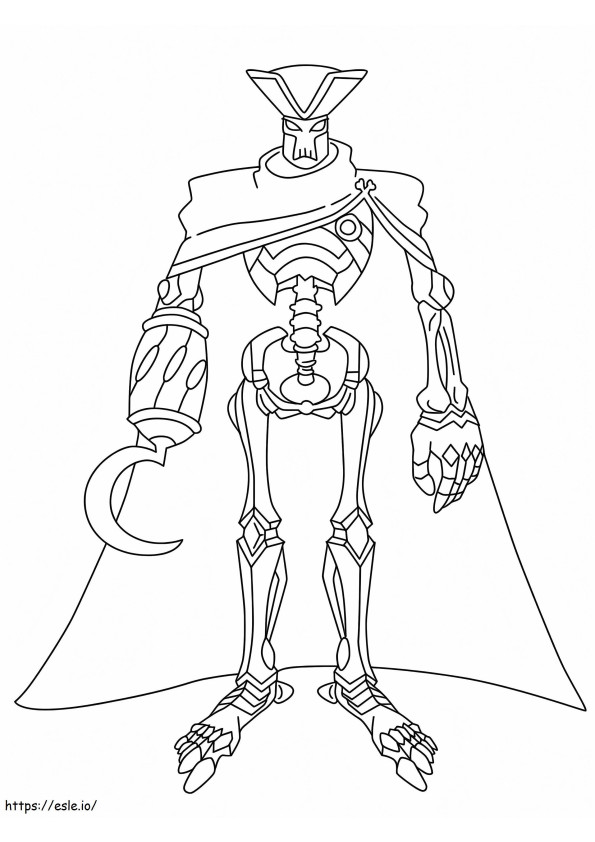 Golden Bones From Zak Storm coloring page