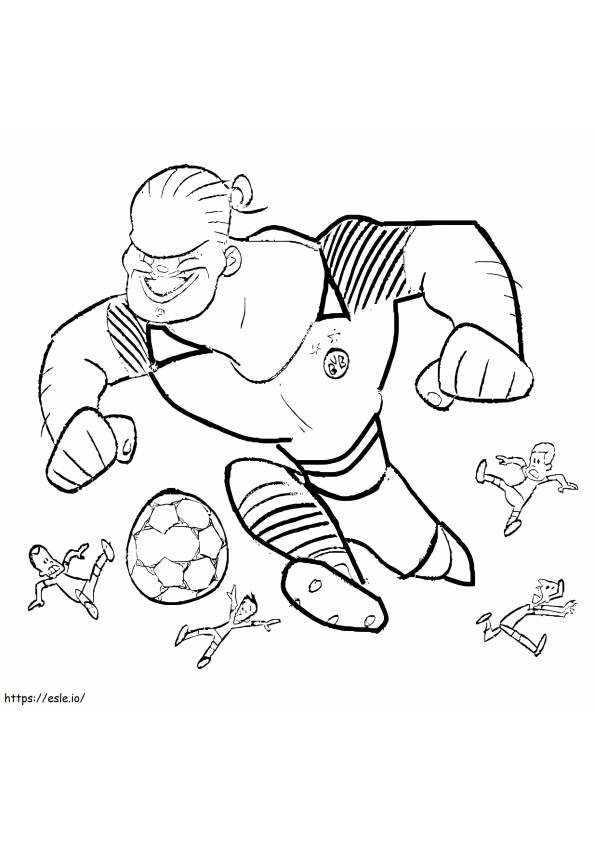 Strong Erling Haaland coloring page