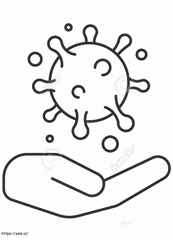 1587632143_93837446 Open Hand With Virus Linear Icon Thin Line Illustration Virus Research Contour Symbol Vector Isolate coloring page