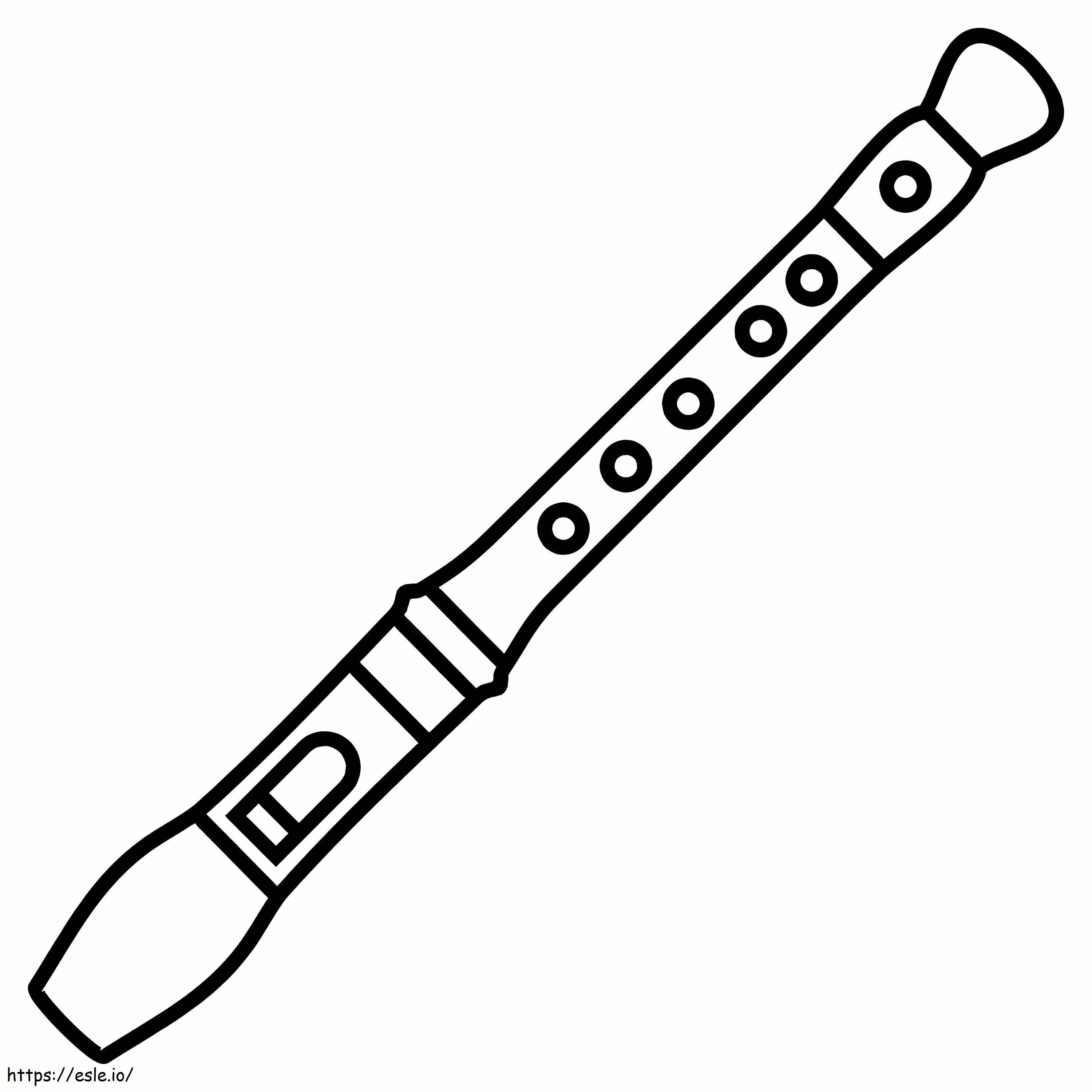 Simple Flute 2 coloring page