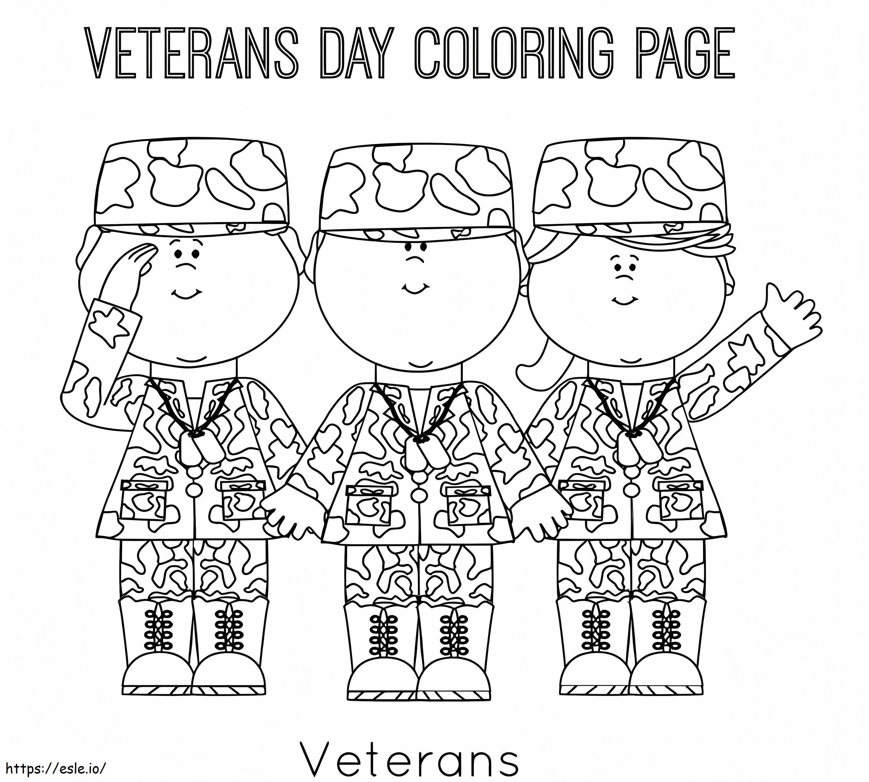 Onore ai veterani da colorare