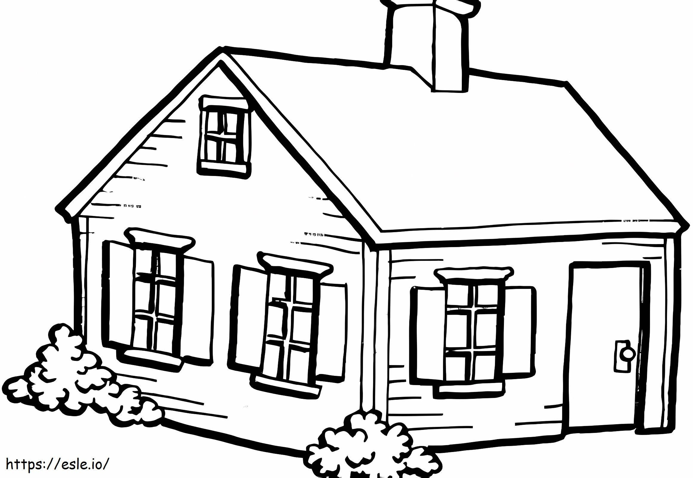 Wooden House 2 coloring page