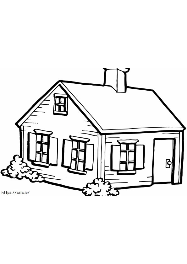 Wooden House 2 coloring page