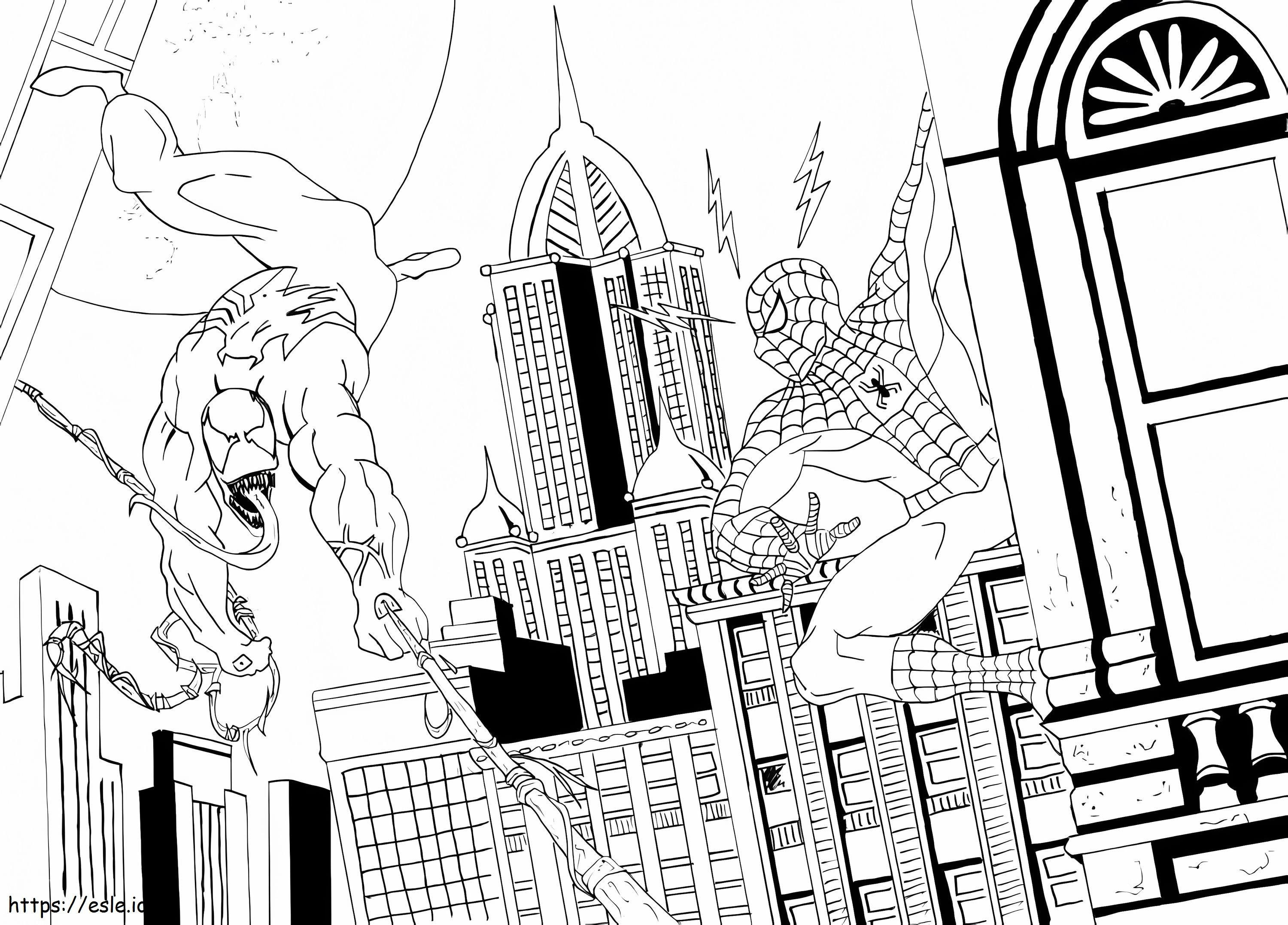 Spiderman und Venom ausmalbilder