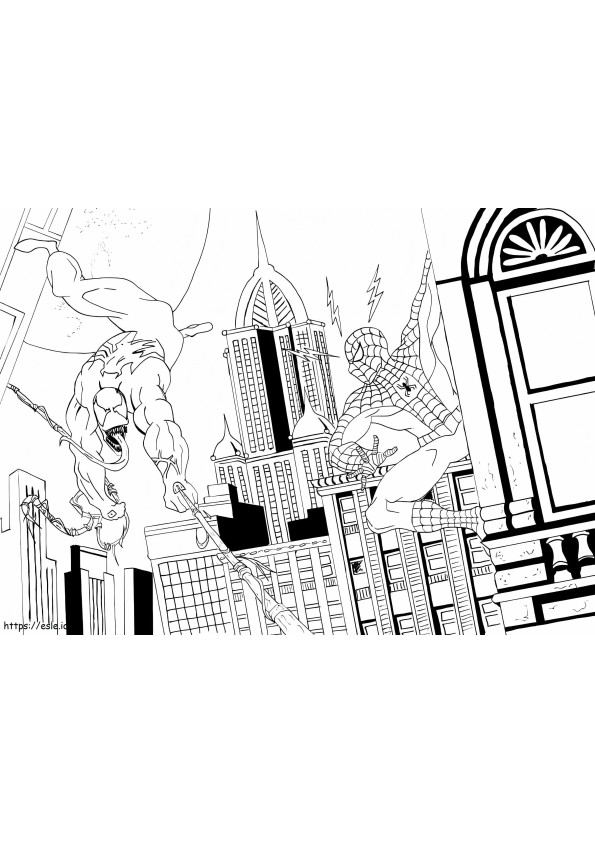 Spiderman And Venom coloring page
