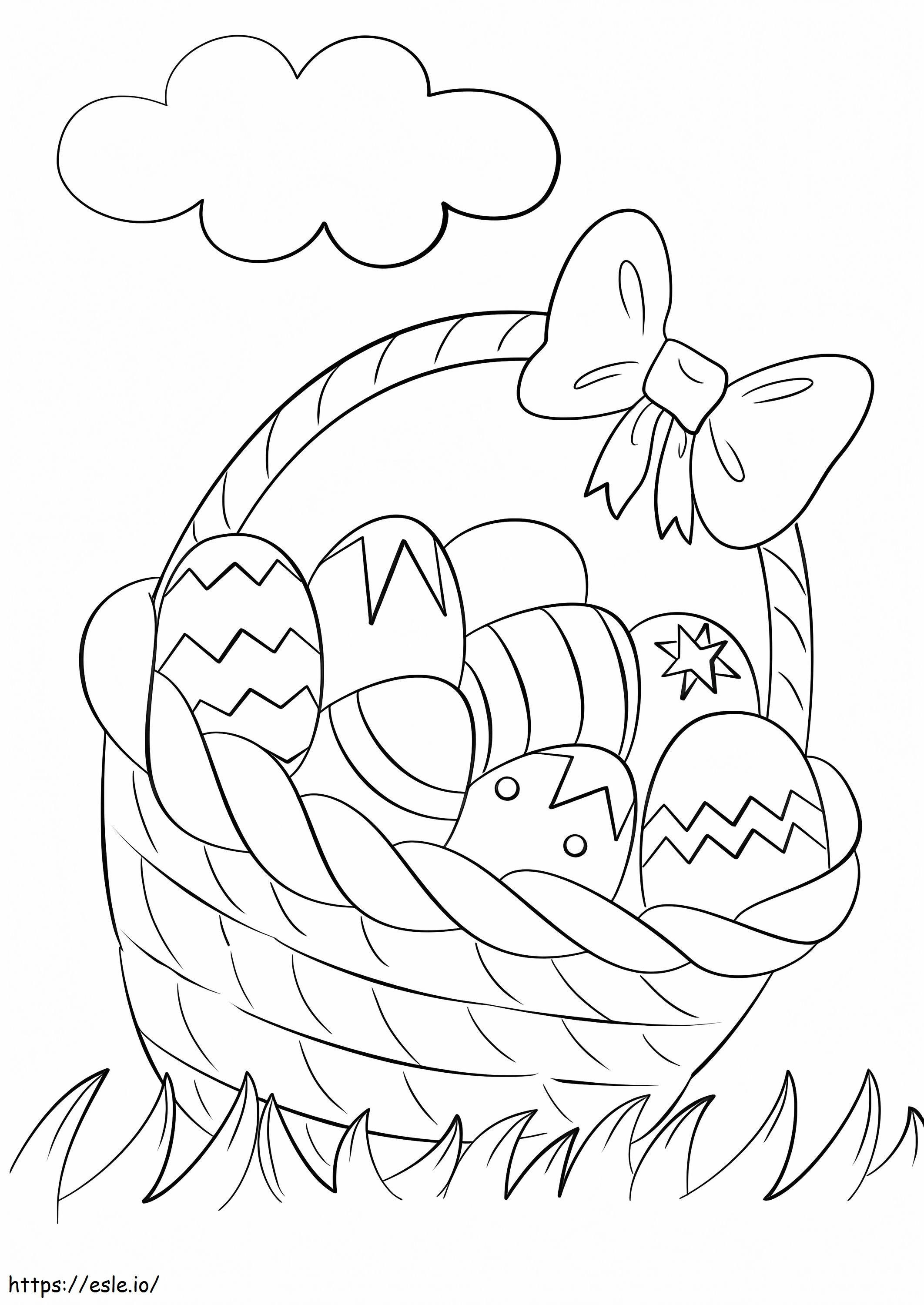 Paskalya Yumurtaları Sepeti boyama
