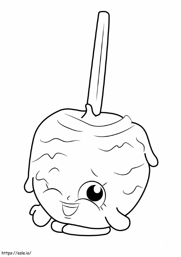 Candy Apple Shopkins coloring page
